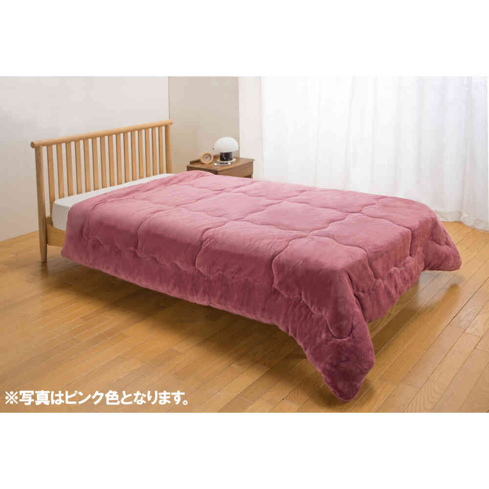 Triple Warm Blanket and Comforter Set Semi-Double Pink