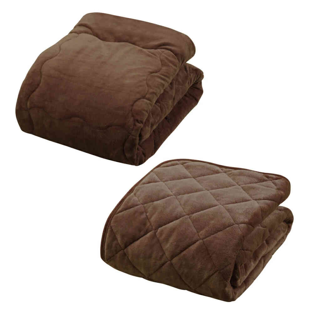 Triple Warm Blanket and Futon Set Double GR[0459920]