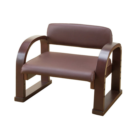 Natural Wood Easy Chair for Sitting and Standing Made in Japan 1 Chair DBR