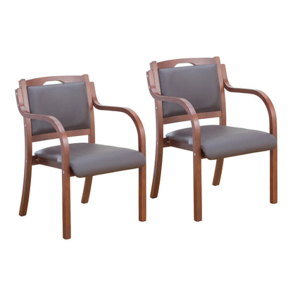 Standing Support Dining Chair 2-Piece Dark Brown
