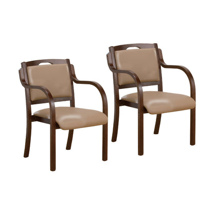 Standing Support Dining Chair 2-Piece Beige