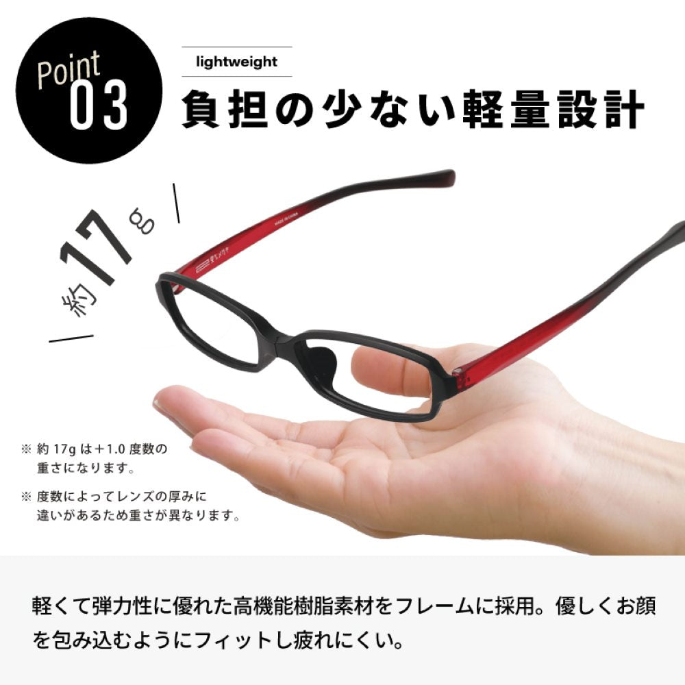Reading Glasses - Square Blue/White +1.5