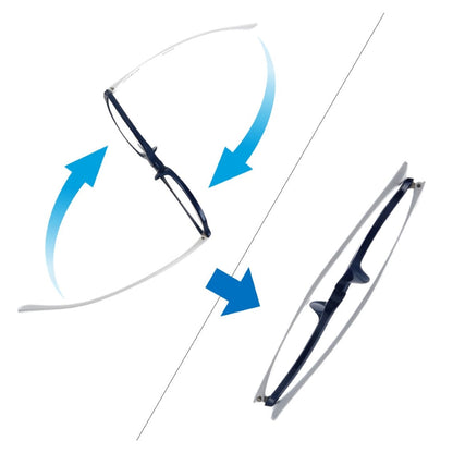General Medical Device Reading Glasses Square Blue/White +3.0