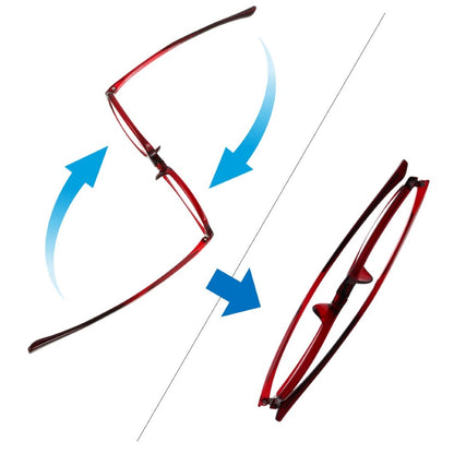 Reading Glasses - Square Red +2.5