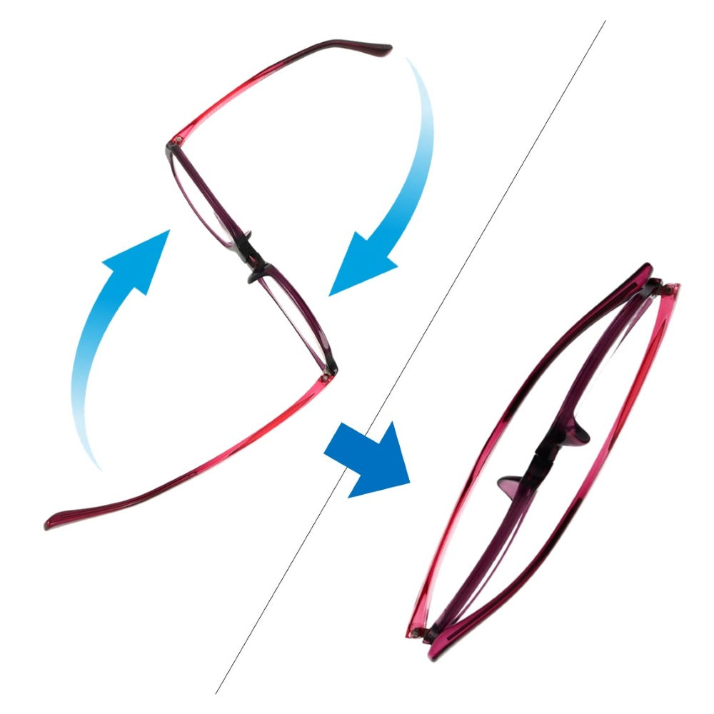 Reading Glasses Weird Glasses Square Pink +1.5