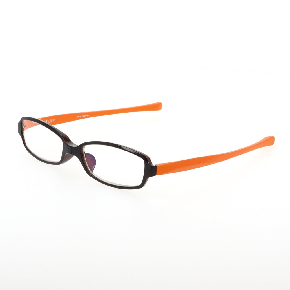 General Medical Device Reading Glasses Square Orange +3.0