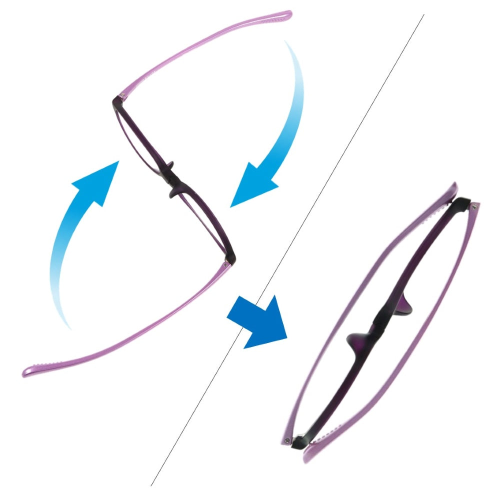 Reading Glasses Weird Glasses Oval Purple +3.0