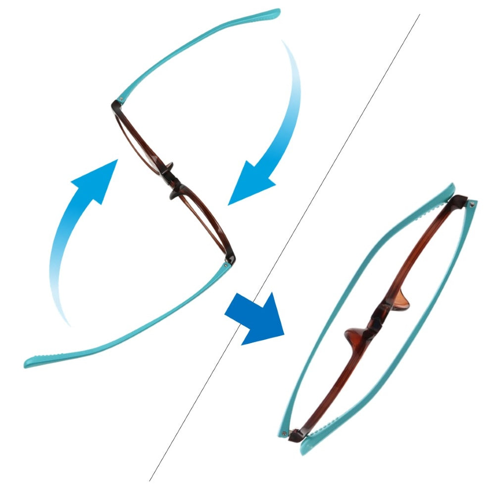 【Medical Device】【With Bonus】 Reading Glasses Odd Glasses Oval Turquoise +1.5