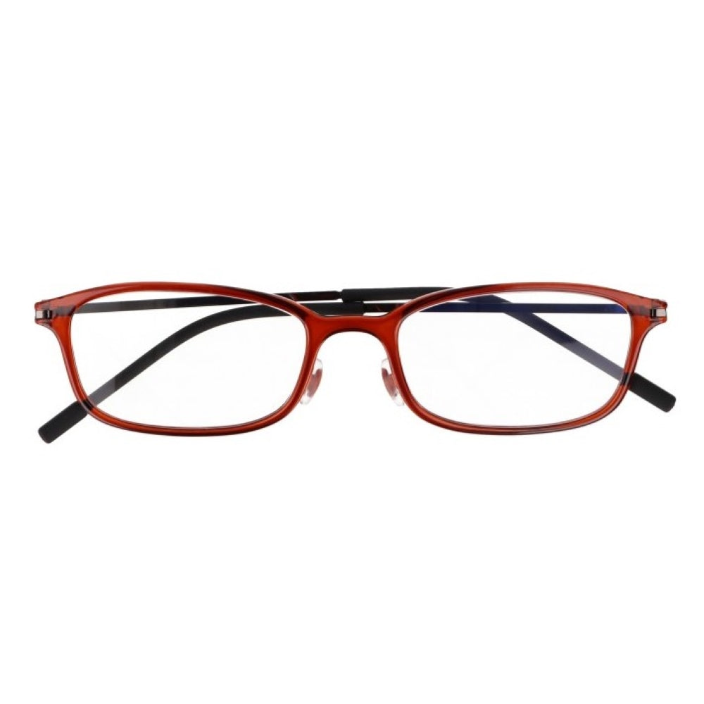 【Medical Device】【With Bonus】 Slim Reading Glasses HB-3001 Red Brown +3.0