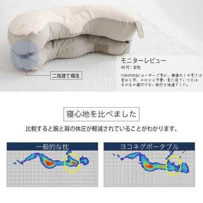 YOKONEGU Portable Pillow for Side Sleepers