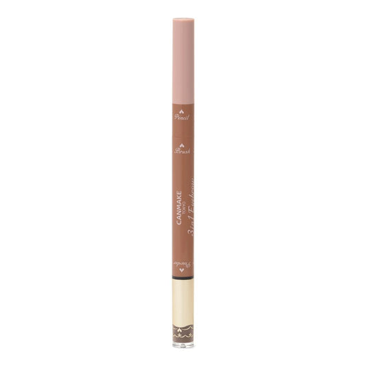 CANMAKE 3-in-1 Eyebrow 04 Brown Beige Pencil: 0.08g Powder: 0.63g