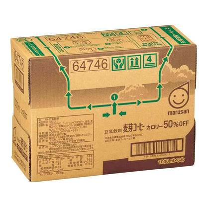 Marusan Soy Milk Drink Barley Coffee 50% Reduced Calorie 1000ml