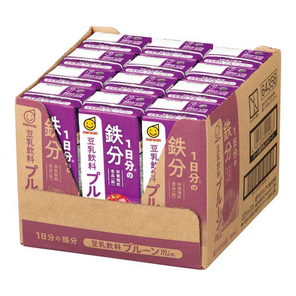 Marusan Daily Iron Soy Milk Drink Prune Mix 200ml