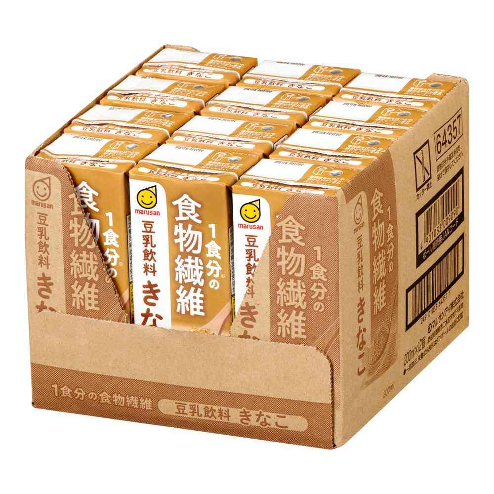 Marusan Dietary Fiber Soy Milk Drink Kinako 200ml