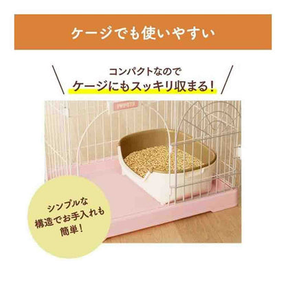 Nyan-Tomo Clean Toilet Easy Access Compact Ivory & Pale Orange 1 Set