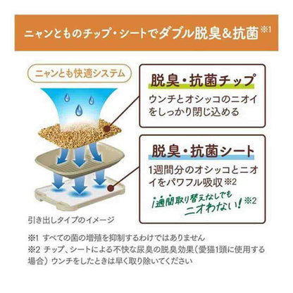 Nyan-Tomo Clean Toilet Deodorizing & Antibacterial Chips Small 2.5L