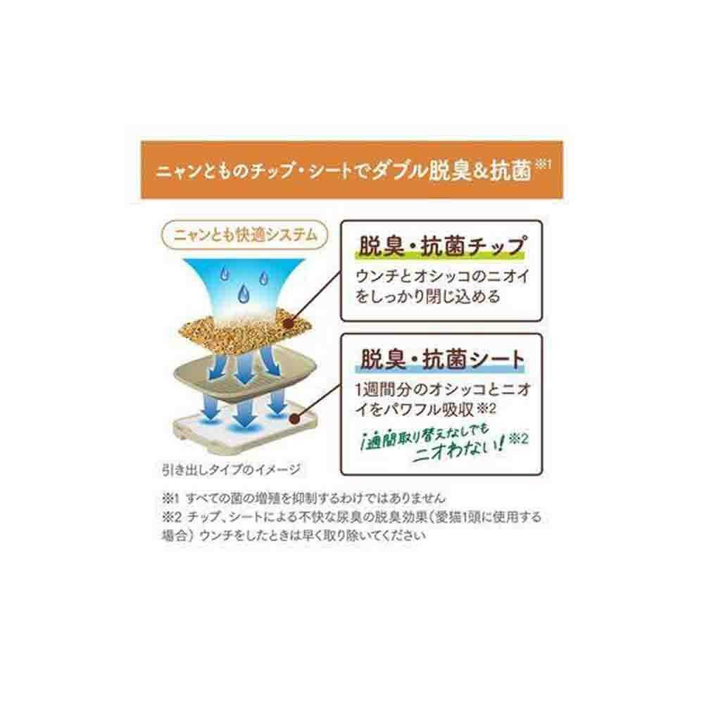 Nyan Tomo Clean Toilet Deodorizing & Antibacterial Chips Extra Small Granules 4.4L