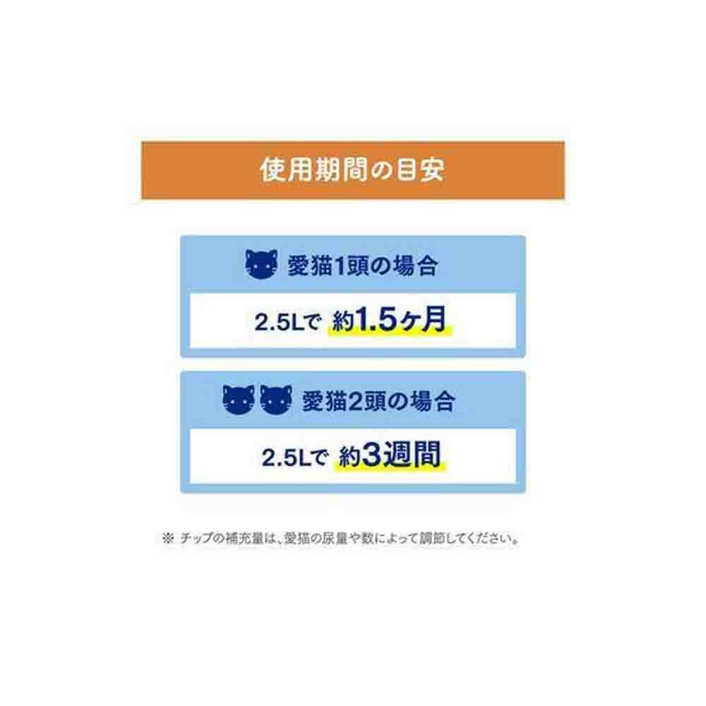 Nyan-Tomo Clean Toilet Deodorizing & Antibacterial Chips Extra Small Granules 2.5L