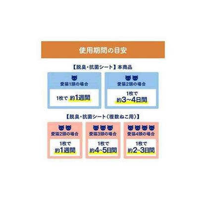 Nyan-Tomo Clean Toilet Deodorizing & Antibacterial Sheets 8 Sheets