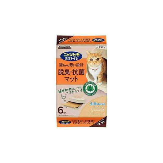 Nyan-Tomo Clean Toilet Deodorizing & Antibacterial Mats 6 Sheets