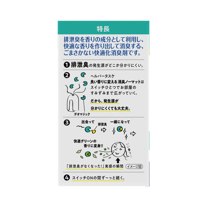 Earth Chemical Helper Task Deodorizing No-Mat Refill Bottle Comfort Green Scent