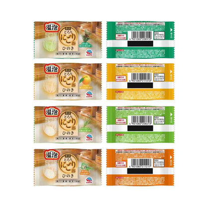 Earth Chemical Onpou Luxurious Thick Cloudy Bath Hinoki 12 Tablets (4 Types x 3 Tablets)