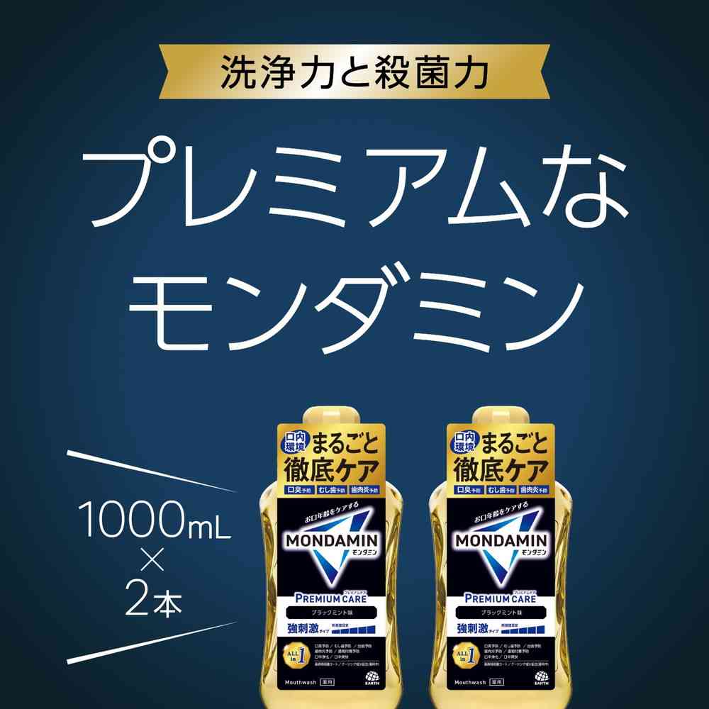 Earth Chemical Mondamin Premium Care Black Mint 1000mL x 2 Bottles