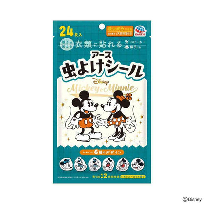 Earth Chemical Insect Repellent Stickers Mickey & Minnie 24 Sheets