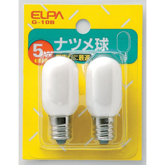 ELPA Night Light Bulb 5W White E12 G-10B (2-pack)