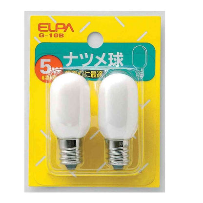 ELPA Night Light Bulb 5W White E12 G-10B (2-pack)