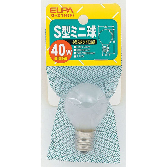 ELPA S Type Mini Bulb 40W Frost E17 G-21H (F)