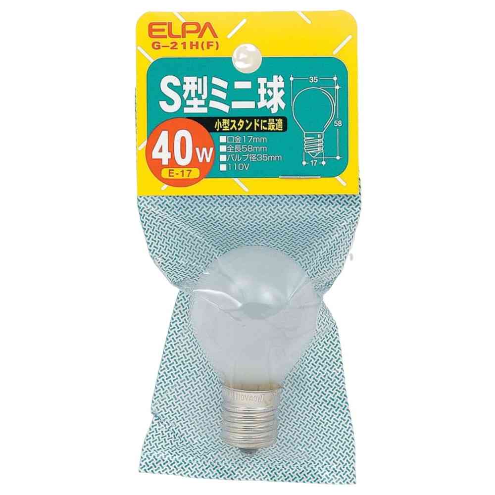 ELPA S Type Mini Bulb 40W Frost E17 G-21H (F)