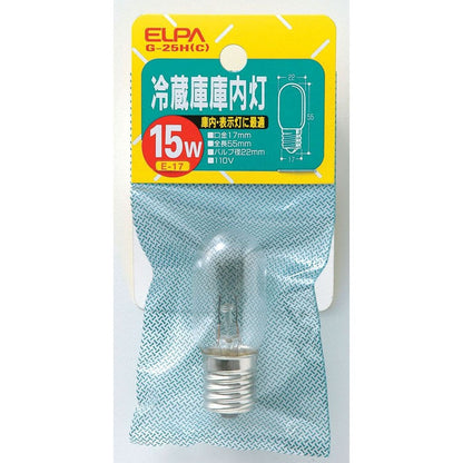 Elpa ELPA Refrigerator Interior Light 15W Clear E17 G-25H (C)