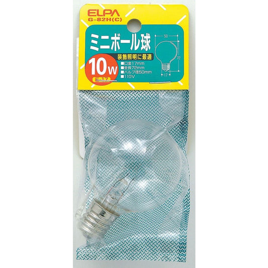 ELPA Mini Ball Bulb Incandescent E17 10W G-82H (C)