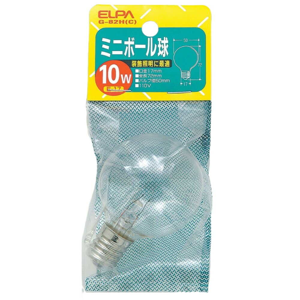 ELPA Mini Ball Bulb Incandescent E17 10W G-82H (C)
