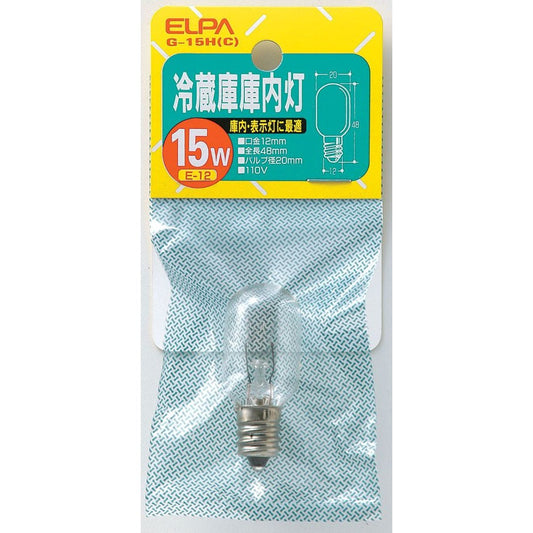 ELPA Refrigerator Interior Light 15W Clear E12 G-15H (C)