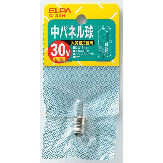 ELPA Medium Panel Bulb Incandescent E12 2W G-31H