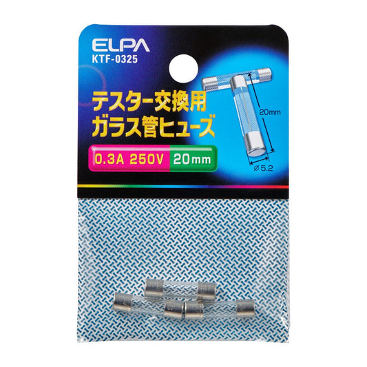ELPA Tester Fuse 250V 0.3A KTF-0325 3 Pieces