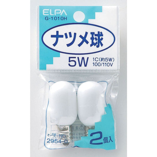 Elpa ELPA Natsume Bulb 5W White E12 G-1010H 2-Pack