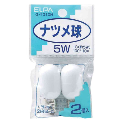 Elpa ELPA Natsume Bulb 5W White E12 G-1010H 2-Pack