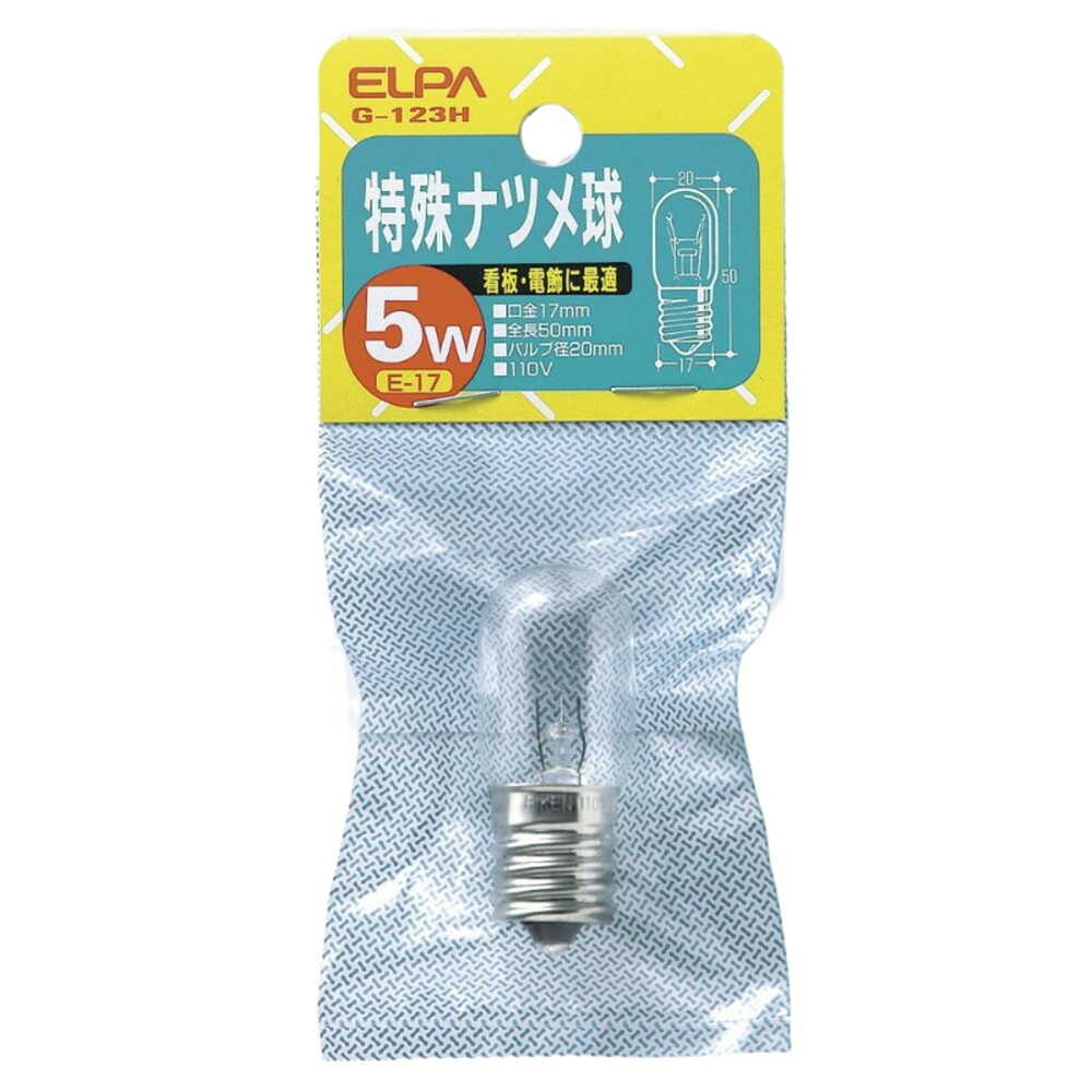 ELPA Special Natsume Bulb Incandescent E17 5W G-123H