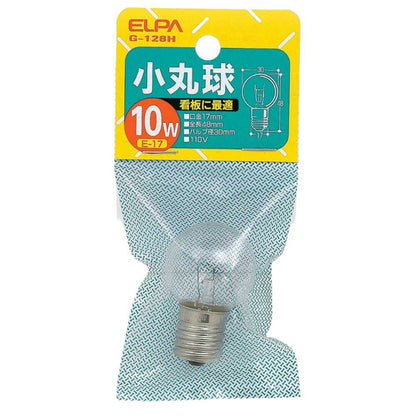 ELPA Small Round Bulb Incandescent E17 10W G-128H