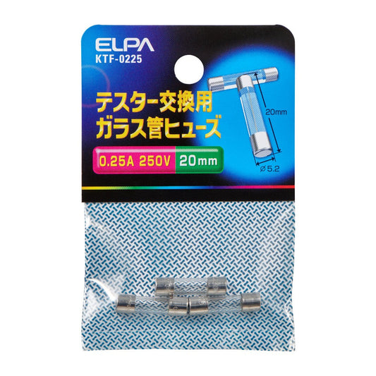 ELPA Tester Fuse 250V 0.25A KTF-0225 3 Pieces