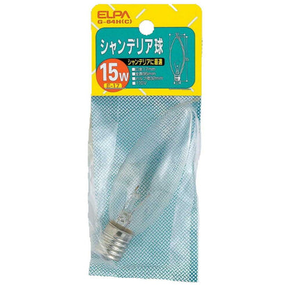 ELPA Chandelier Bulb Incandescent E17 15W G-64H (C)