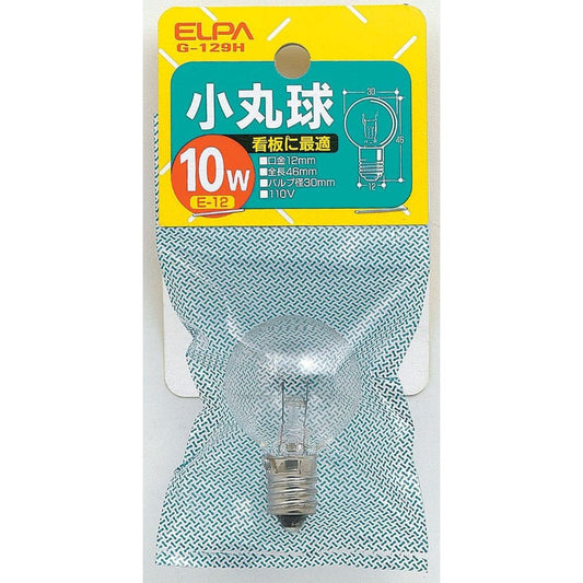 Elpa ELPA Small Round Bulb 10W Clear E12 G-129H