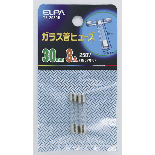 Elpa Glass Tube Fuse 30mm TF-2030H