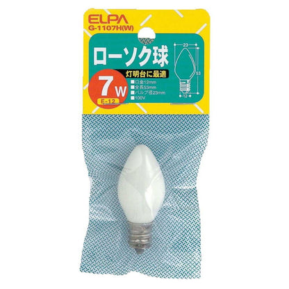 ELPA Candle Bulb Incandescent E12 7W G-1107H (W)