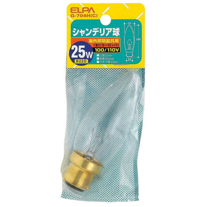 Elpa ELPA Chandelier Bulb Incandescent B22D 25W G-704H (C)