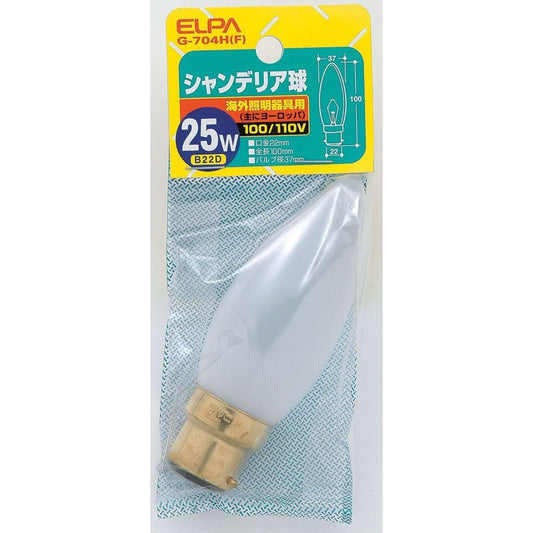 ELPA Chandelier Bulb Incandescent B22D 25W G-704H (F)