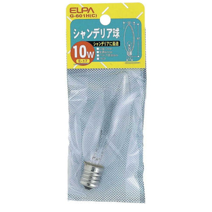 ELPA Chandelier Bulb Incandescent E17 10W G-601H(C)